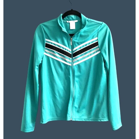 K. JORDAN- WOMENS GREEN FULL ZIP-UP TRACK JACKET SIZE MEDIUM K. JORDAN - Picture 1 of 6